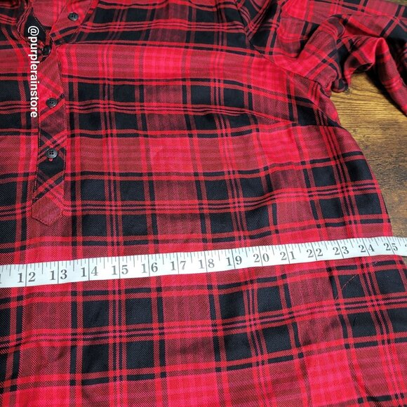 J  Jill Plaid Shirt Dress XLP Preppy Minimalist Country Girl Boho Western Boho - Picture 10 of 14